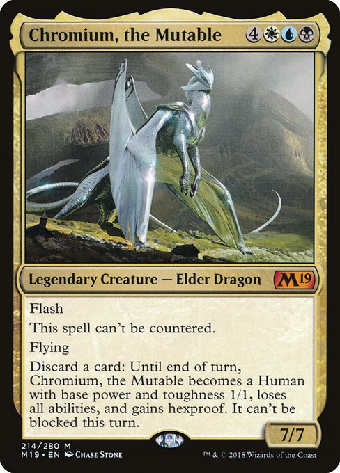 Core Set 2019 - 214 - Chromium, the Mutable - Mythic - Multi - Foil