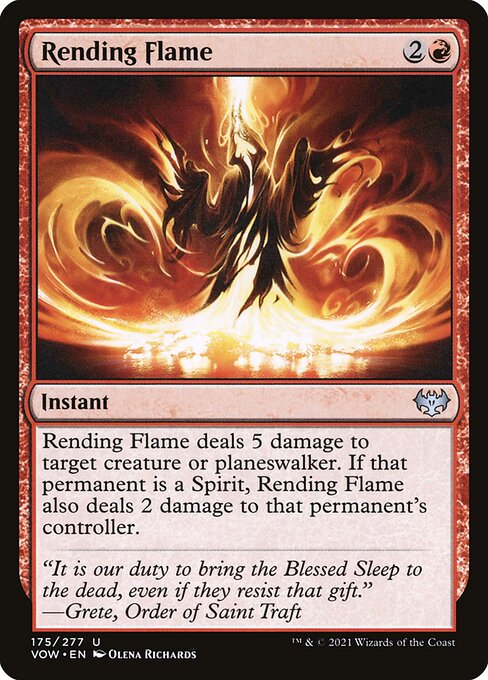 Innistrad: Crimson Vow - 175 - Rending Flame - Uncommon - R - Non-foil