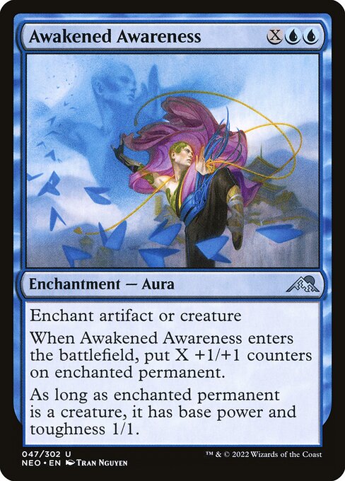 Kamigawa: Neon Dynasty - 47 - Awakened Awareness - Uncommon - U - Foil