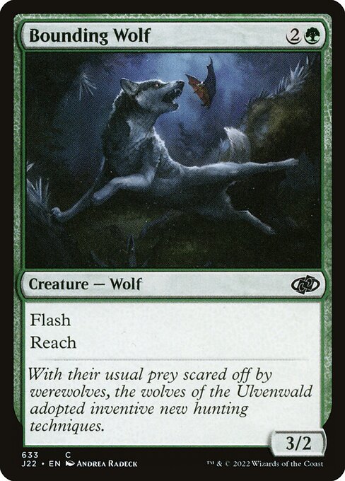Jumpstart 2022 - 633 - Bounding Wolf - Common - G - Non-foil