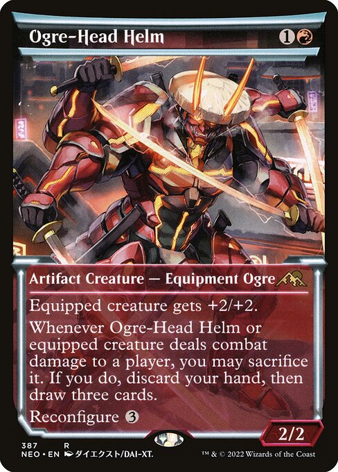 Kamigawa: Neon Dynasty - 387 - Ogre-Head Helm - Rare - R - Foil