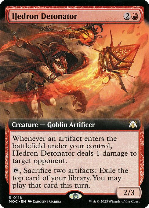 March of the Machine Commander - 118 - Hedron Detonator - Rare - R - Non-foil
