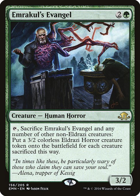 Eldritch Moon - 156 - Emrakul's Evangel - Rare - G - Non-foil