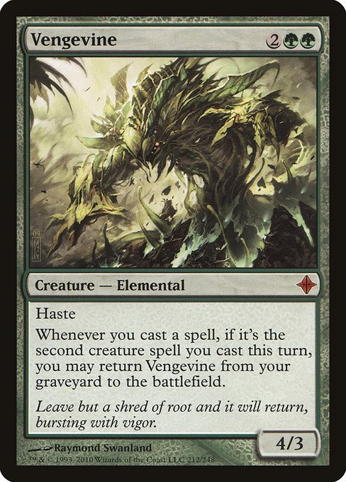 Rise of the Eldrazi - 212 - Vengevine - Mythic - G - Non-foil
