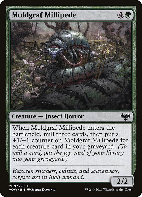 Innistrad: Crimson Vow - 209 - Moldgraf Millipede - Common - G - Non-foil