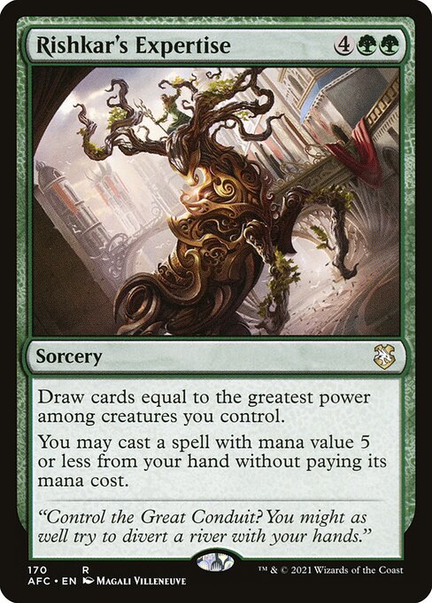 Forgotten Realms Commander - 170 - Rishkar's Expertise - Rare - G - Non-foil