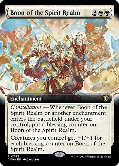 Commander Masters - 753 - Boon of the Spirit Realm - Rare - W - Foil