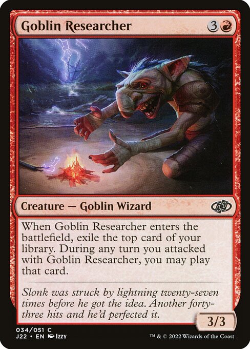 Jumpstart 2022 - 34 - Goblin Researcher - Common - R - Non-foil