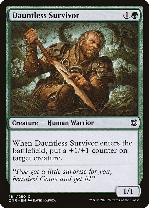 Zendikar Rising - 184 - Dauntless Survivor - Common - G - Non-foil