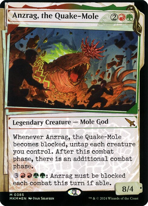 Murders at Karlov Manor - 385 - Anzrag, the Quake-Mole - Mythic - RG - Foil