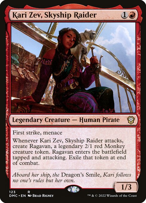 Dominaria United Commander - 123 - Kari Zev, Skyship Raider - Rare - R - Non-foil