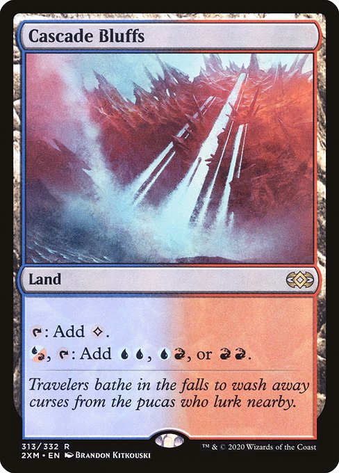 Double Masters - 313 - Cascade Bluffs - Rare - C - Non-foil