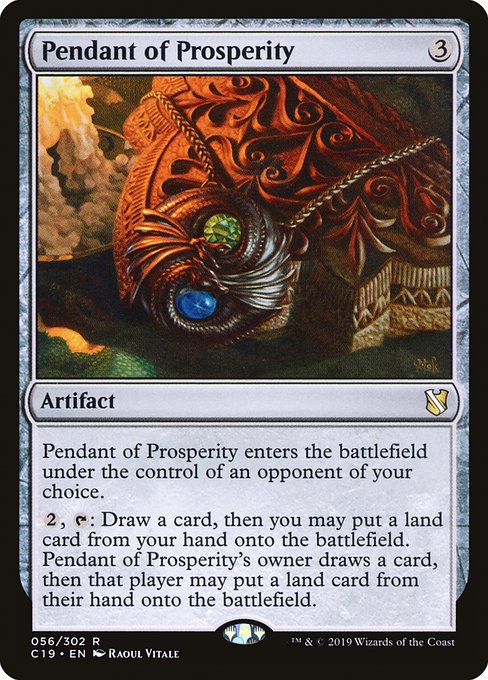 Commander 2019 - 56 - Pendant of Prosperity - Rare - C - Non-foil