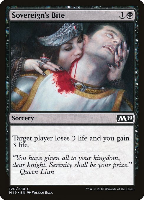 Core Set 2019 - 120 - Sovereign's Bite - Common - B - Non-foil