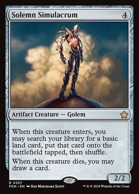 Foundations - 257 - Solemn Simulacrum - Rare - C - Non-foil