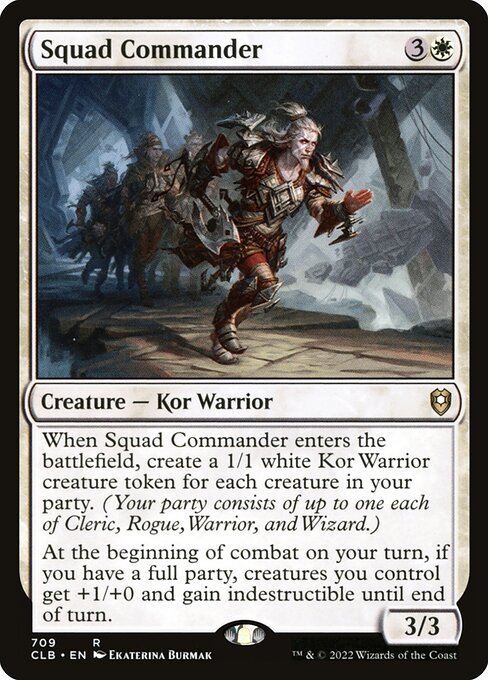 Commander Legends: Battle for Baldur's Gate - 709 - Squad Commander - Rare - W - Non-foil