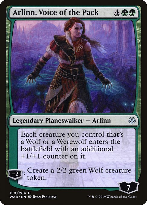 War of the Spark - 150 - Arlinn, Voice of the Pack - Uncommon - G - Non-foil