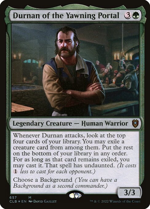 Commander Legends: Battle for Baldur's Gate - 657 - Durnan of the Yawning Portal - Mythic - G - Foil