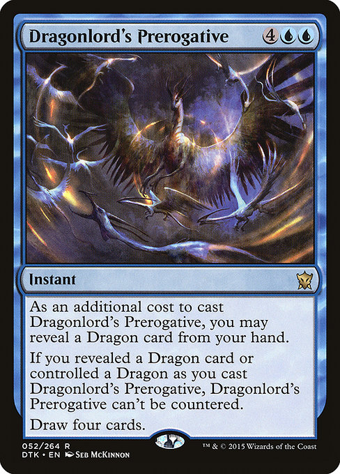 Dragons of Tarkir - 52 - Dragonlord's Prerogative - Rare - U - Non-foil