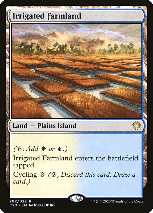 Commander 2020 - 282 - Irrigated Farmland - Rare - C - Non-foil