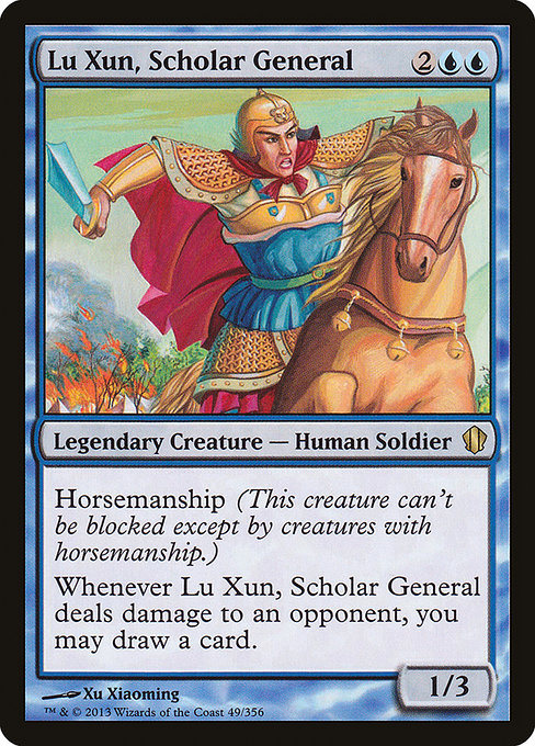 Commander 2013 - 49 - Lu Xun, Scholar General - Rare - U - Non-foil