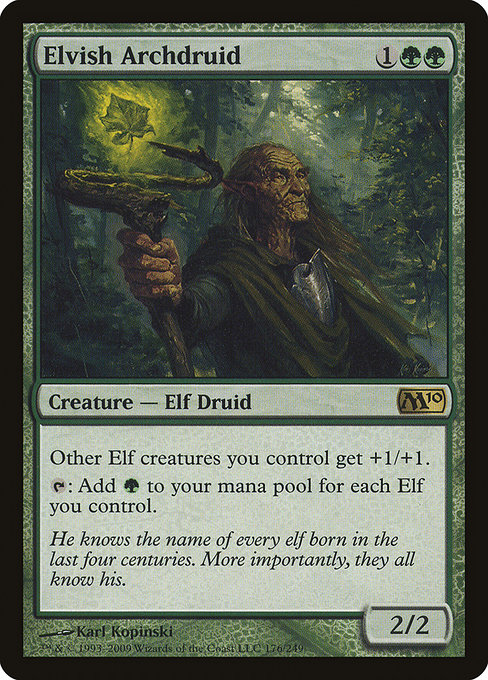 Magic 2010 - 176 - Elvish Archdruid - Rare - G - Non-foil