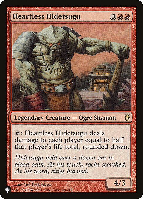 The List - CNS-144 - Heartless Hidetsugu - Rare - R - Non-foil