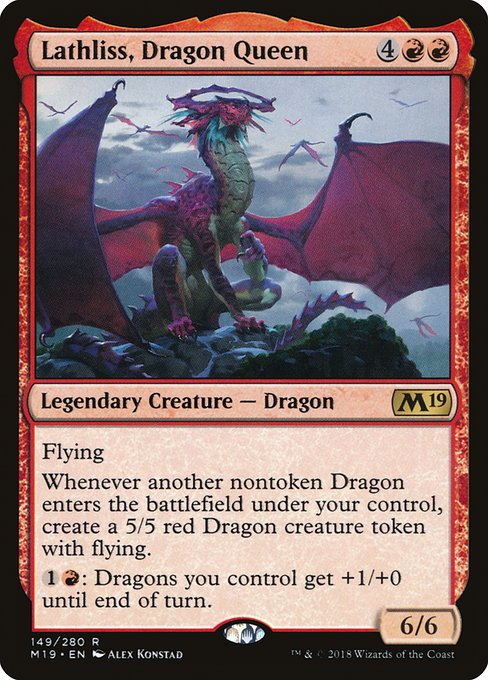 Core Set 2019 - 149 - Lathliss, Dragon Queen - Rare - R - Non-foil