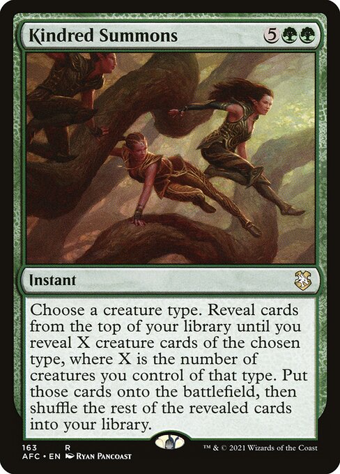 Forgotten Realms Commander - 163 - Kindred Summons - Rare - G - Non-foil