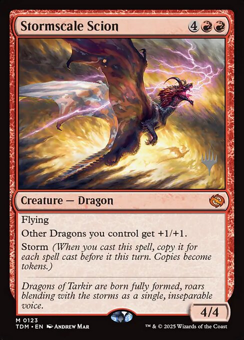 Tarkir: Dragonstorm Promos - 123p - Stormscale Scion - Mythic - R - Foil - Promo