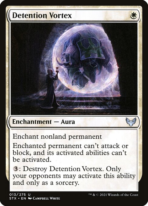 Strixhaven: School of Mages - 13 - Detention Vortex - Uncommon - W - Non-foil
