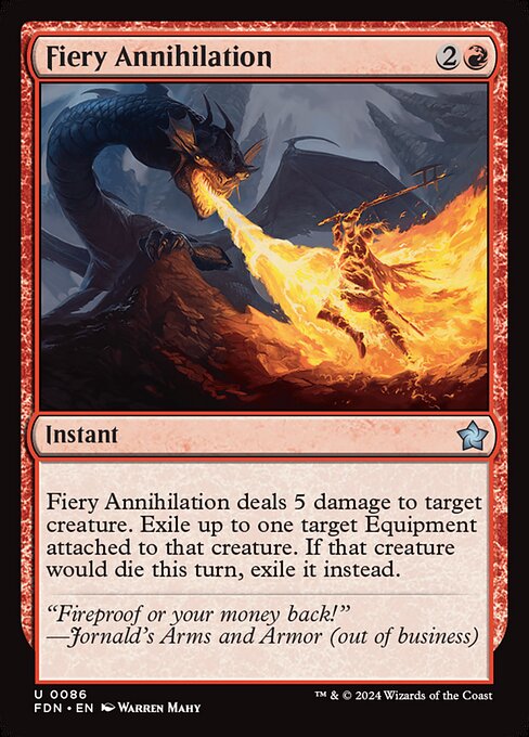 Foundations - 86 - Fiery Annihilation - Uncommon - R - Non-foil
