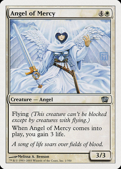 Eighth Edition - 1 - Angel of Mercy - Uncommon - W - Non-foil
