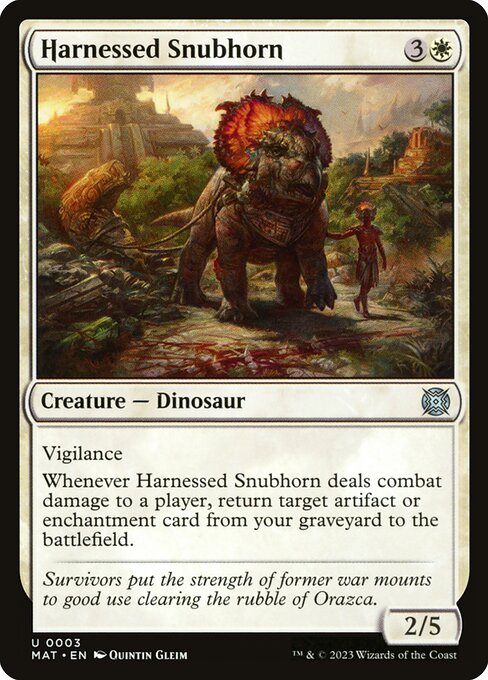 March of the Machine: The Aftermath - 3 - Harnessed Snubhorn - Uncommon - W - Non-foil