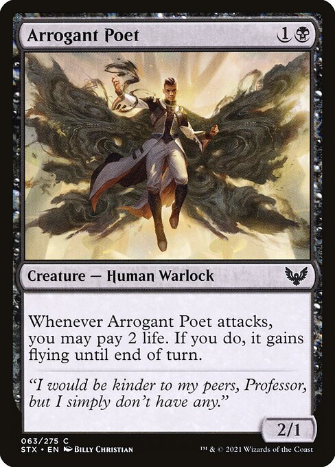 Strixhaven: School of Mages - 63 - Arrogant Poet - Common - B - Non-foil