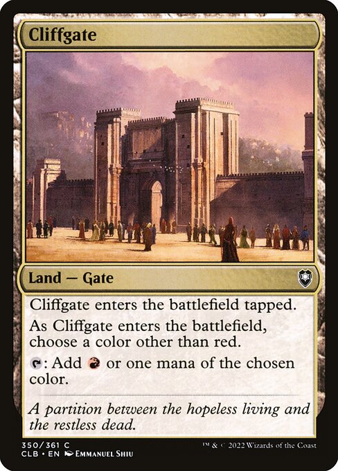 Commander Legends: Battle for Baldur's Gate - 350 - Cliffgate - Common - C - Non-foil