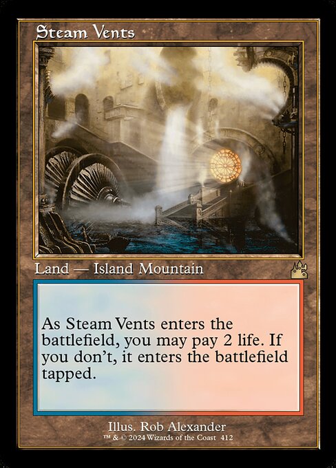 Ravnica Remastered - 412 - Steam Vents - Rare - C - Non-foil