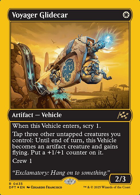Aetherdrift - 435 - Voyager Glidecar - Rare - W - Foil