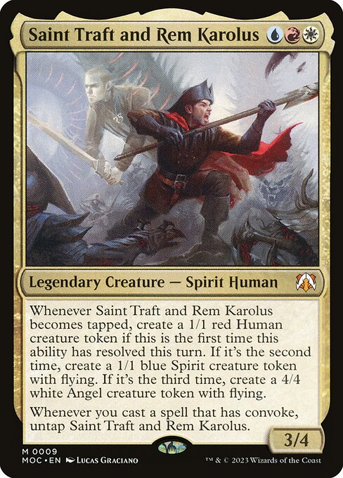 March of the Machine Commander - 9 - Saint Traft and Rem Karolus - Mythic - Multi - Non-foil