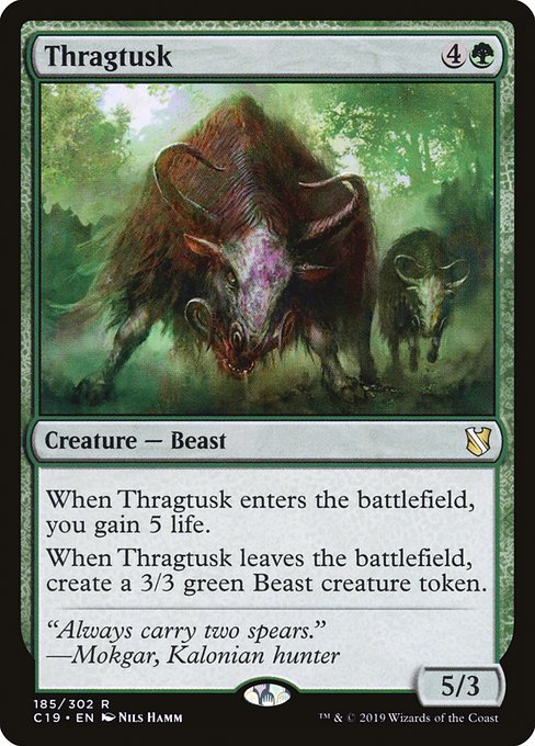 Commander 2019 - 185 - Thragtusk - Rare - G - Non-foil