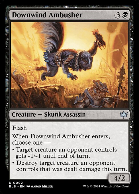 Bloomburrow - 92 - Downwind Ambusher - Uncommon - B - Foil