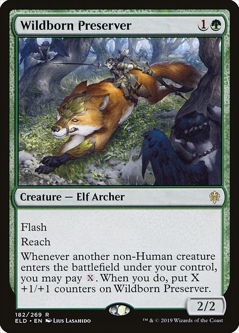Throne of Eldraine - 182 - Wildborn Preserver - Rare - G - Foil