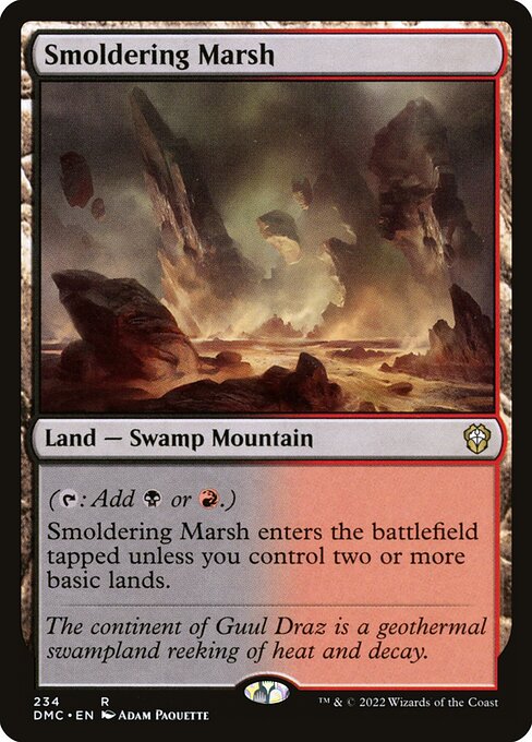 Dominaria United Commander - 234 - Smoldering Marsh - Rare - C - Non-foil