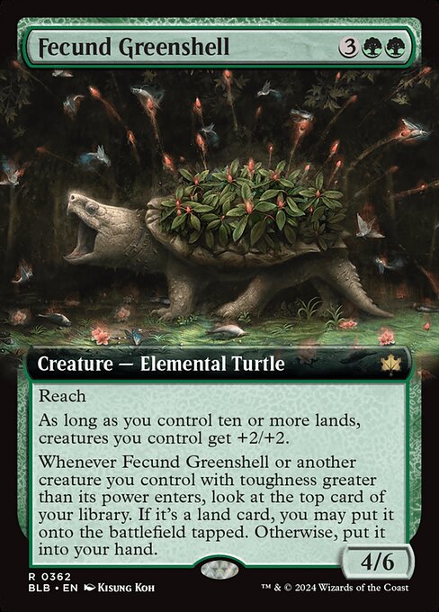 Bloomburrow - 362 - Fecund Greenshell - Rare - G - Foil