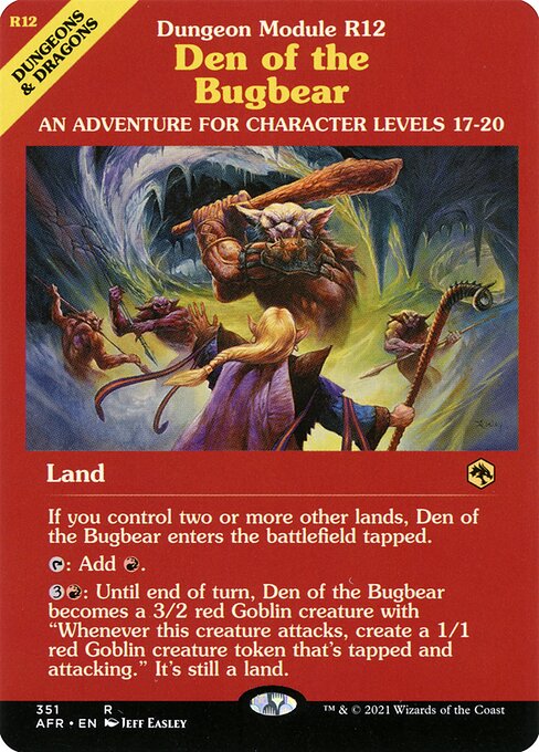Adventures in the Forgotten Realms - 351 - Den of the Bugbear - Rare - C - Foil