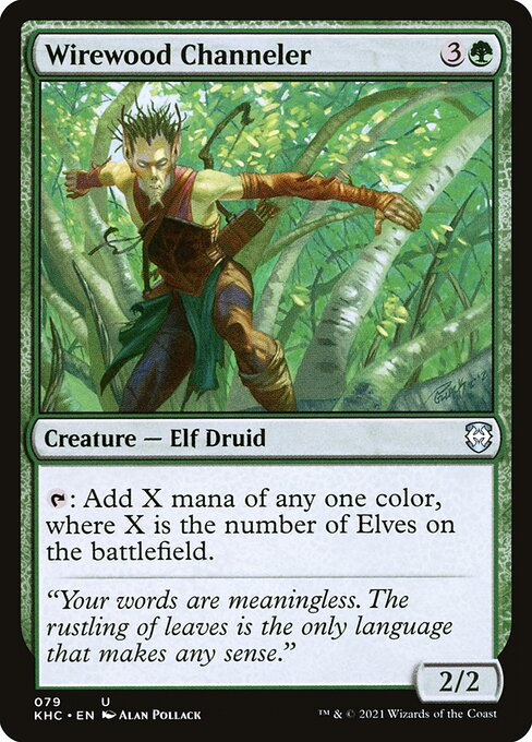 Kaldheim Commander - 79 - Wirewood Channeler - Uncommon - G - Non-foil