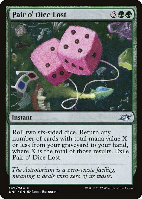 Unfinity - 149 - Pair o' Dice Lost - Uncommon - G - Foil