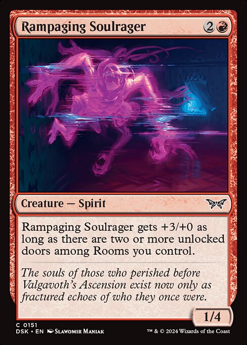 Duskmourn: House of Horror - 151 - Rampaging Soulrager - Common - R - Foil