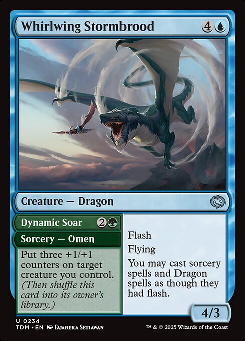 Tarkir: Dragonstorm - 234 - Whirlwing Stormbrood // Dynamic Soar - Uncommon - U - Non-foil