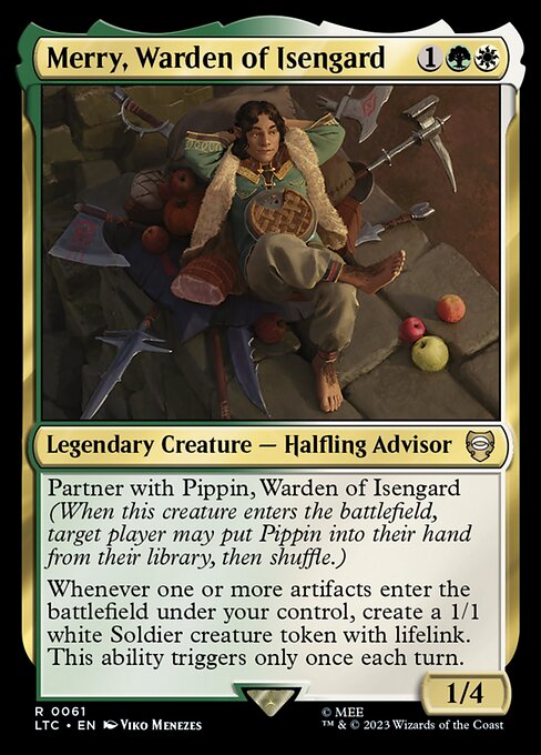 Tales of Middle-earth Commander - 61 - Merry, Warden of Isengard - Rare - WG - Non-foil